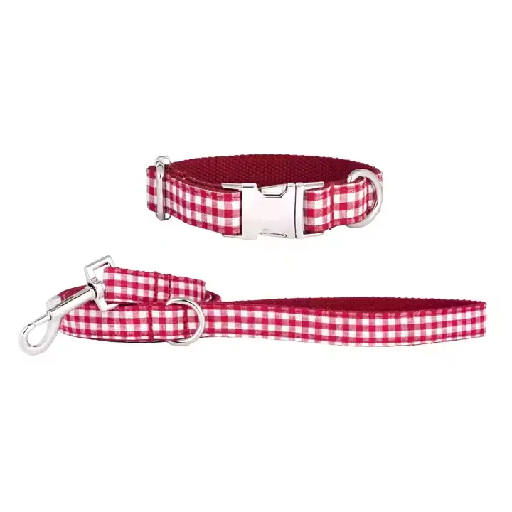 Dog Collar And Lead Sets Designer Dog Collar And Lead In Red Check Style Make Own Dog Collar And Lead Set
