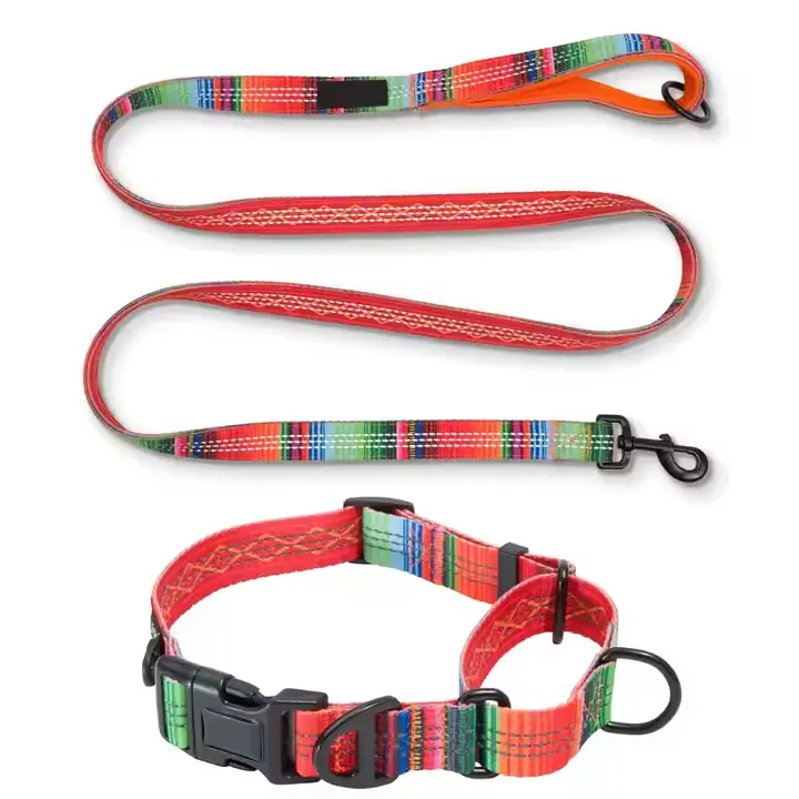 Dog Collar And Lead Multi Color Good Quality Make Own Best Supplier Nylon Material Dog Collar And Leads 